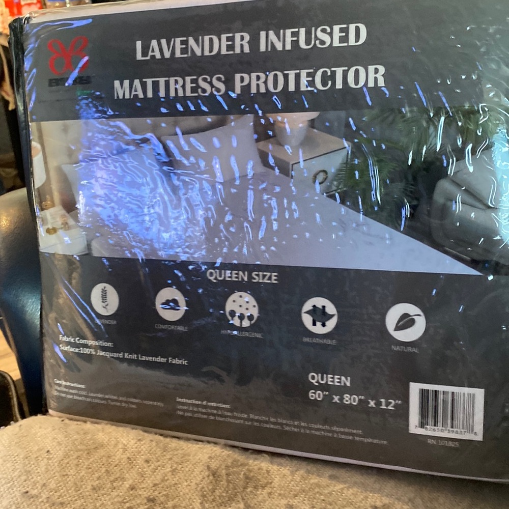Lavender infused mattress protector
Not for sale